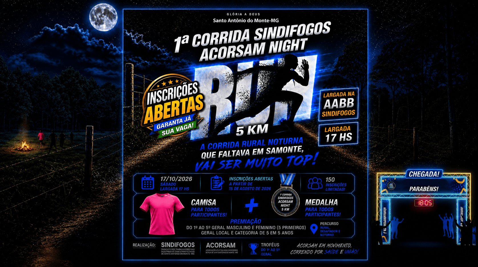 1ª Night Run SINDIFIGOS - ACORSAM - S.A.Monte MG